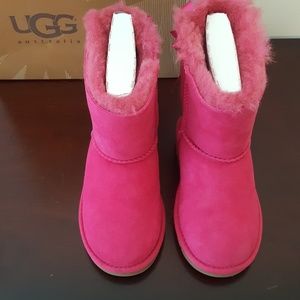 Girls Pink Bailey Bow Uggs